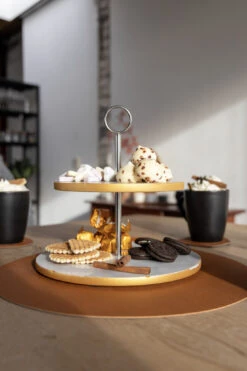 Jay Hill Etagere Marmer Goud 2-Laags -Keukenbenodigdheden Winkel 1 8720812849278 1