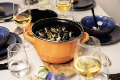 Cosy & Trendy Mosselpan - Oranje - ø 18 Cm / 2.8 Liter -Keukenbenodigdheden Winkel 10 Mosselen Anovi 10