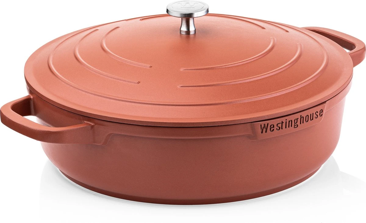 Westinghouse Pannenset Performance (Braadpan + Hapjespan) ø 28 Cm - Rood - Inductie En Alle Andere Warmtebronnen 7 Westinghouse Pannenset Performance (Braadpan + Hapjespan) ø 28 Cm - Rood - Inductie En Alle Andere Warmtebronnen - Afbeelding 5