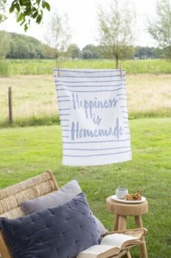Walra Theedoek Happiness Jeans Blauw 50 X 70 Cm -Keukenbenodigdheden Winkel 1220105 1