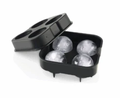 Sareva IJsblokjesvorm - 4 Ronde Ijsbollen - Siliconen - Easy Release - Herbruikbaar -Keukenbenodigdheden Winkel 2018 12 11 1117 001 1