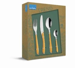 Amefa Bestekset Eclat - Mustard Yellow Matt - 24-delig / 6 Personen -Keukenbenodigdheden Winkel 2294YMTR42C71 1