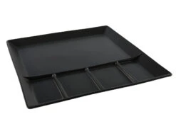 BBQ-bord / Fonduebord / Gourmetbord - 5 Vakken - Zwart - 24 X 24 Cm