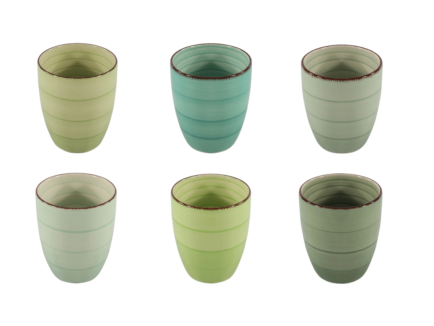 Studio Tavola Bekers Summer Green 350 Ml - 6 Stuks 3 Studio Tavola Bekers Summer Green 350 Ml - 6 Stuks