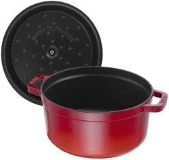 Staub Braadpan / Cocotte - Kersenrood - ø 22 Cm / 2.6 Liter -Keukenbenodigdheden Winkel 40509 814 0 5 1
