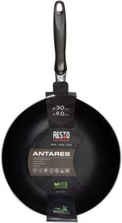 Resto Kitchenware Wokpan Antares - ø 30 Cm - Standaard Anti-aanbaklaag -Keukenbenodigdheden Winkel 4260709010144