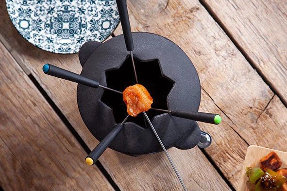 Cosy & Trendy Fondueset Gietijzer Met 6 Vorkjes 5 Cosy & Trendy Fondueset Gietijzer Met 6 Vorkjes - Afbeelding 3