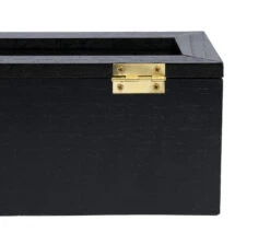 Sakura Tea Theedoos - Zwart - 6-vaks - Met Fluweel - 43 X 9 Cm -Keukenbenodigdheden Winkel 6 6 vaks lang 12