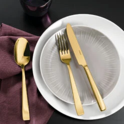 Sambonet Bestekset Flat - Goud - 30 Delig / 6 Personen -Keukenbenodigdheden Winkel 62712GN1 amb01