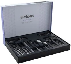 Sambonet Bestekset Bloom - Antique RVS - Monoblock - 36 Delig / 6 Personen -Keukenbenodigdheden Winkel 8014808499029 3