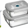 Sareva Vacuum Ovenschalen / Vershoudbakjes - Hittebestendig Glas - 3 Delige Set / 970 Ml + 1.7 Ltr -Keukenbenodigdheden Winkel 8720364455873 1