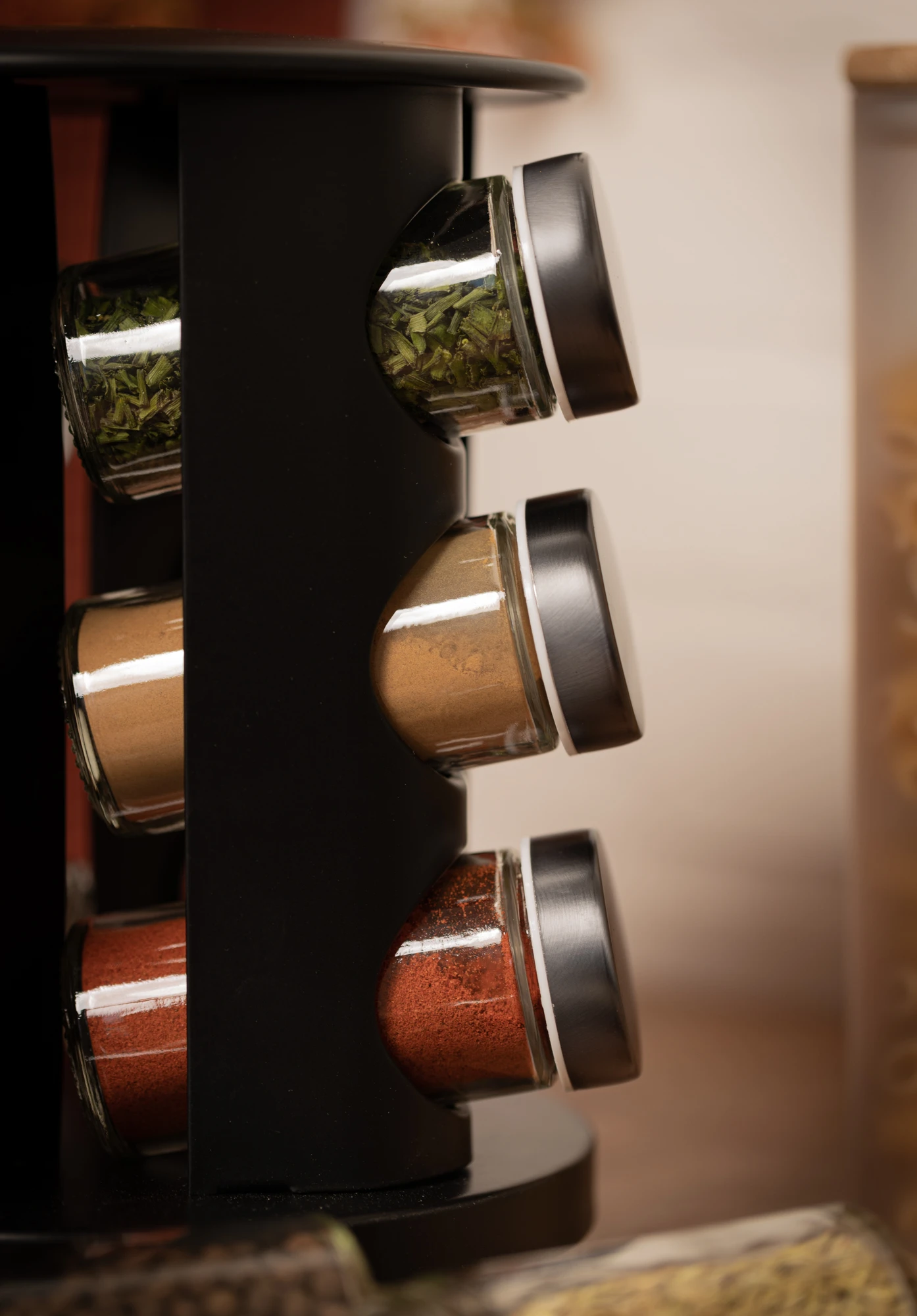 Blackwell Kruidenrek / Kruidencarrousel - Inclusief 12 Kruidenpotjes - Zwart 5 Blackwell Kruidenrek / Kruidencarrousel - Inclusief 12 Kruidenpotjes - Zwart - Afbeelding 3