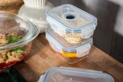 Sareva Vacuum Ovenschalen / Vershoudbakjes - Hittebestendig Glas - 8 Delige Set -Keukenbenodigdheden Winkel Crumble in ovenschaal en vershoudbakjes 4 3