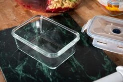 Sareva Vacuum Ovenschalen / Vershoudbakjes - Hittebestendig Glas - 8 Delige Set -Keukenbenodigdheden Winkel Crumble in ovenschaal en vershoudbakjes 6 3