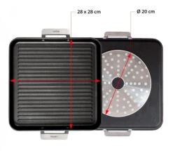 Valira Grillpan Aire Met Handgrepen - 28 X 28 Cm - Standaard Anti-aanbaklaag 8 Valira Grillpan Aire Met Handgrepen - 28 X 28 Cm - Standaard Anti-aanbaklaag -Keukenbenodigdheden Winkel GrillpanMetHandvaten28x28cm2
