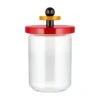 Alessi Voorraadpot Twergi - ES16/100 - Rood - ø 12 Cm / 1 Liter - Door Ettore Sotsass -Keukenbenodigdheden Winkel Jar 100 R