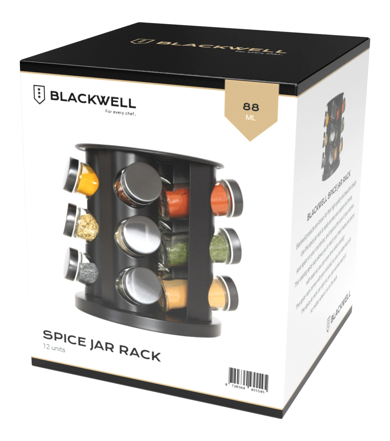 Blackwell Kruidenrek / Kruidencarrousel - Inclusief 12 Kruidenpotjes - Zwart 8 Blackwell Kruidenrek / Kruidencarrousel - Inclusief 12 Kruidenpotjes - Zwart - Afbeelding 6