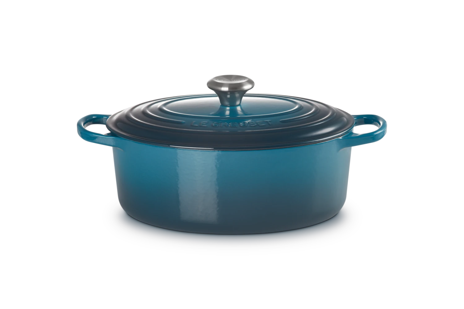 Le Creuset Braadpan Signature - Ovaal - Deap Teal - ø 29 Cm / 4.7 Liter 5 Le Creuset Braadpan Signature - Ovaal - Deap Teal - ø 29 Cm / 4.7 Liter - Afbeelding 3