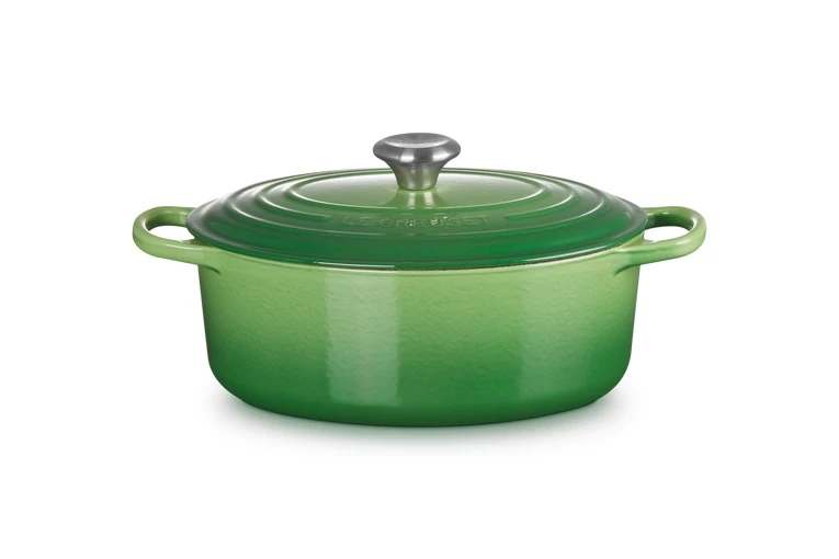 Le Creuset Braadpan Signature - Ovaal - Bamboo - ø 29 Cm / 4.7 Liter 4 Le Creuset Braadpan Signature - Ovaal - Bamboo - ø 29 Cm / 4.7 Liter - Afbeelding 2
