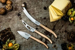 Laguiole Style De Vie Kaasmessen / Kaasmessenset Luxury Line Eikenhout Stonewash - 3 Stuks -Keukenbenodigdheden Winkel LuxKaasV2EikStone 4