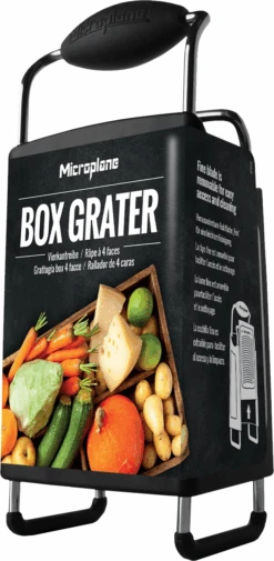 Microplane Rasp Boxgrater - Fijn / Medium Ribbon / Extra Grof -Keukenbenodigdheden Winkel Microplane Specialty 34006 Box grater Packaging