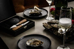 Laguiole Style De Vie Oestermessen Met Oesterhouder Luxury Line Olijfhout -Keukenbenodigdheden Winkel OesterOliveGift 2