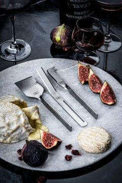 Laguiole Style De Vie Kaasmes En Botermes Zilver - 6 Stuks -Keukenbenodigdheden Winkel SDVCheese6Steel 1