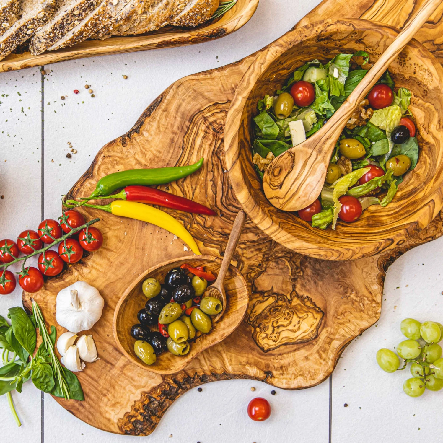 Jay Hill Pollepel Tunea - Olijfhout - 30 Cm 4 Jay Hill Pollepel Tunea - Olijfhout - 30 Cm - Afbeelding 2