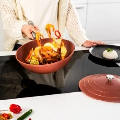 Westinghouse Wokpan Performance - Rebel Red - ø 28 Cm - Standaard Anti-aanbaklaag -Keukenbenodigdheden Winkel WCCW0095028OR 13