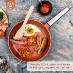 Westinghouse Koekenpan Performance - Rebel Red - ø 24 Cm - Standaard Anti-aanbaklaag -Keukenbenodigdheden Winkel WCFP0095024OR 2