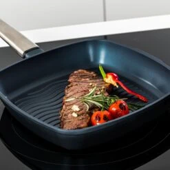 Westinghouse Grillpan Performance - Bravery Blue - 28 X 28 Cm - Standaard Anti-aanbaklaag -Keukenbenodigdheden Winkel WCFP0095G28BL 8