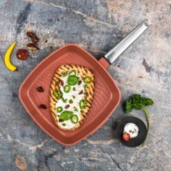 Westinghouse Grillpan Performance - Rebel Red - 28 X 28 Cm - Standaard Anti-aanbaklaag -Keukenbenodigdheden Winkel WCFP0095G28OR 10