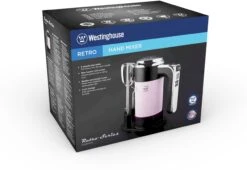 Westinghouse Handmixer Retro Collections - 6 Standen - Roze - WKHM250PK -Keukenbenodigdheden Winkel WKHM250PK