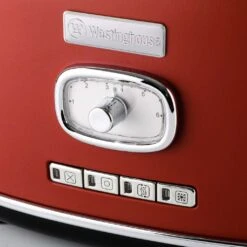 Westinghouse Broodrooster Retro Collections - 2 Sleuven - Cranberry Red - WKTTB857RD -Keukenbenodigdheden Winkel WKTTB857RD Retro 2 Slice Toaster 2