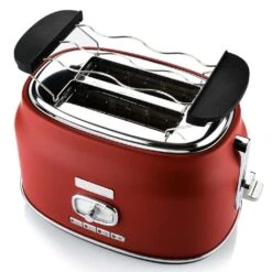 Westinghouse Broodrooster Retro Collections - 2 Sleuven - Cranberry Red - WKTTB857RD -Keukenbenodigdheden Winkel WKTTB857RD Retro 2 Slice Toaster 3