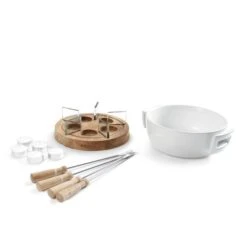 Boska Fondueset Twinkle - 4 Personen - Wit/bruin -Keukenbenodigdheden Winkel boska candle light fondue twinkle 6
