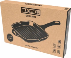 Blackwell Grillpan - Gietijzer - 23 X 23 Cm - Zonder Anti-aanbaklaag -Keukenbenodigdheden Winkel grill zwart Package New