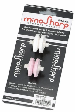 Minosharp Reserve Wieltjes Voor Minosharp Waterslijper 0440 - 2 Stuks -Keukenbenodigdheden Winkel minosharp slijpset verpakking 440