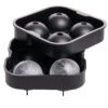 Sareva IJsblokjesvorm - 4 Ronde Ijsbollen - Siliconen - Easy Release - Herbruikbaar