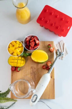 Sareva IJsjesmaker - 10 Ijsjes - Rood - Siliconen - Easy Release - Herbruikbaar -Keukenbenodigdheden Winkel sareva ijsjesvorm